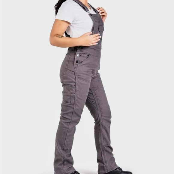 Dovetail Women’s Overalls Grey Canvas Freshly | Sz 10 | Workwear Stretch Rugged - Picture 2 of 11